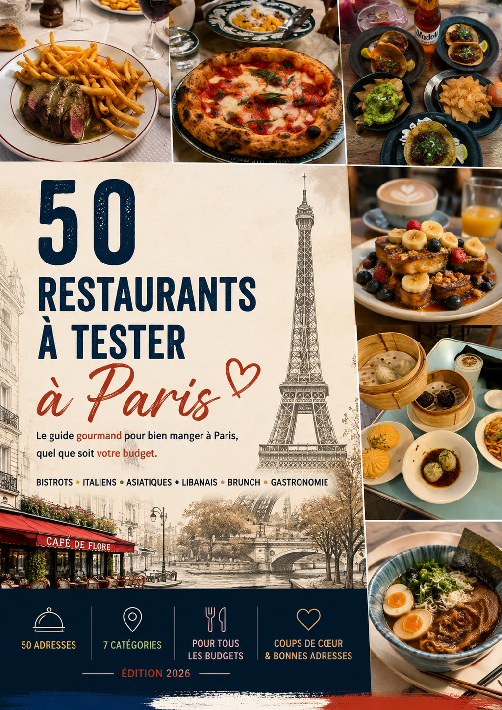 Ebook les 50 meilleurs restaurant de Paris