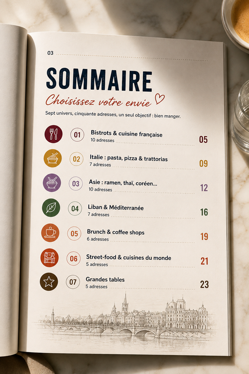 Ebook les 50 meilleurs restaurant de Paris